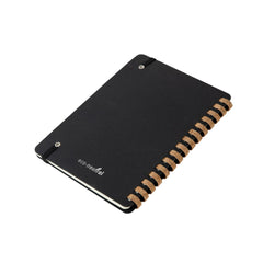 CORDOBA - eco-neutral Cork Spiral Notebook - Black