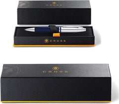 Custom Printed Cross Calais™ Chrome/Blue Lacquer With Polished Chrome Appointments Ballpoint Pen | Logo Branding Corporate Gift | UAE Delivery | Yalla Printing UAE
