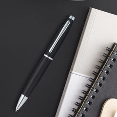 Custom Printed Cross Calais™ Matte Black With Polished Chrome Appointments Ballpoint Pen | Logo Branding Corporate Gift | UAE Delivery | Yalla Printing UAE