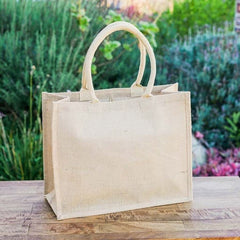 Custom Printed Eco - Neutral Jute Shopping Bag - Horizontal | Exhibitions, Conferences, Corporate Events | Yalla Printing UAE