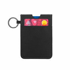 LUGANO - Vertical RFID Cardholder Wallet with Keyring - Black