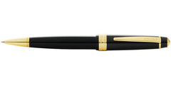 Custom Printed Cross Bailey Light™ Polished Black Resin And Gold Tone Ballpoint Pen (Blue Ink) | Logo Branding Corporate Gift | UAE Delivery | Yalla Printing UAE