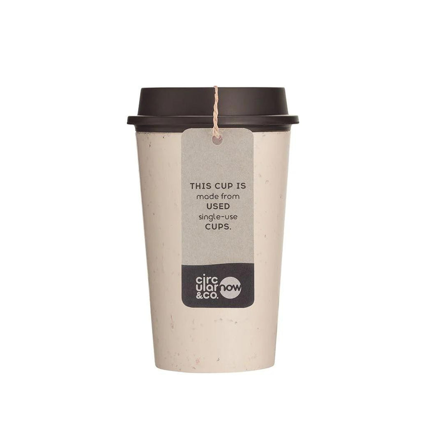 Mugs – Circular NOW Cup 12oz Cream & Cosmic Black | Custom Packaging Printing | Free Design Support | Yalla Printing UAE