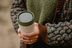 Mugs – Circular Cup 12oz Cream & Honest Green | Custom Packaging Printing | Free Design Support | Yalla Printing UAE