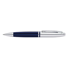 Custom Printed Cross Calais™ Chrome/Blue Lacquer With Polished Chrome Appointments Ballpoint Pen | Logo Branding Corporate Gift | UAE Delivery | Yalla Printing UAE