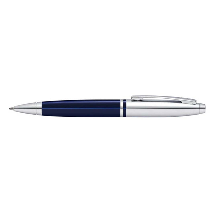 Custom Printed Cross Calais™ Chrome/Blue Lacquer With Polished Chrome Appointments Ballpoint Pen | Logo Branding Corporate Gift | UAE Delivery | Yalla Printing UAE
