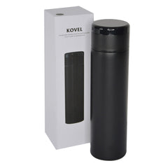 Custom Printed Kovel - Giftology Double Walled Insulated Flask With Temperature Lid - Stainless Steel | Exhibitions, Conferences, Corporate Events | Yalla Printing UAE