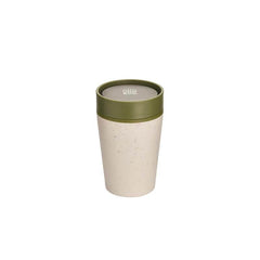 Custom Printed Circular Cup 8oz Cream & Honest Green | Exhibitions, Conferences, Corporate Events | Yalla Printing UAE