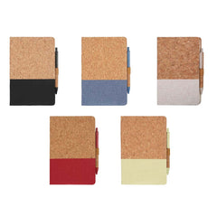 Borsa - Eco-neutral A5 Cork Fabric Hard Cover Notebook And Pen Set