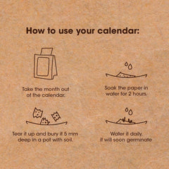Custom Printed Eco - Neutral® Plantable Calendar With 12 Sheets Seed Paper | Exhibitions, Conferences, Corporate Events | Yalla Printing UAE