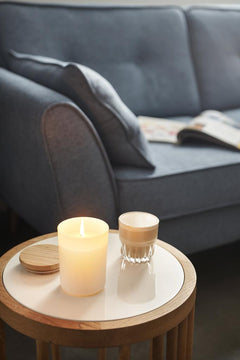 Noum - Arabic Oudh Scented Glass Candle With Bamboo Lid