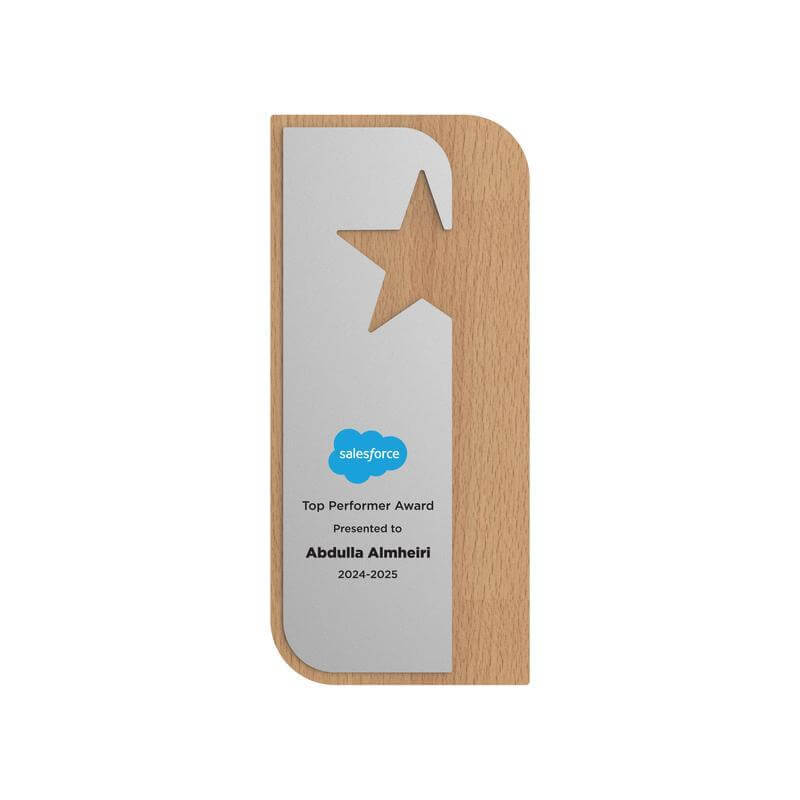 Custom Printed Modica - Eco - Neutral® Waste - To - Wins® Fsc Beech Wood Award 9 X 22 CM | Exhibitions, Conferences, Corporate Events | Yalla Printing UAE
