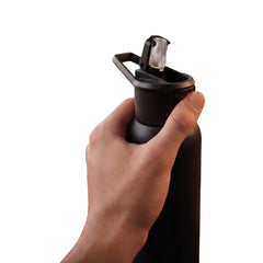 TOLEDO - Hans Larsen Double Wall Bottle with Straw  600 ml - Black