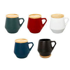 Custom Printed Sevilla - Eco - Neutral Ceramic Mug With Bamboo Lid - Ceramic | Exhibitions, Conferences, Corporate Events | Yalla Printing UAE