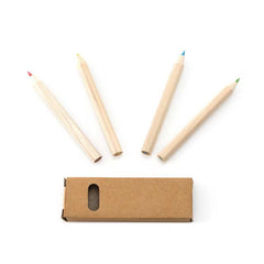 Custom Printed Set Of 4 Wooden Pencils With Hexagonal Body - Cardboard / Corrugated Board | Custom Packaging Printing | Free Design Support | Yalla Printing UAE