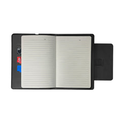 MagFolio - Santhome A5 PU Portfolio with 15W MagSafe Wireless Charger - Black