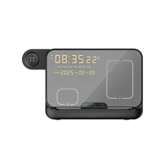 FAROS - @memorii 5 in 1 Wireless Fast Charging Station with Display Clock - Black