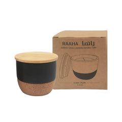 Raaha - Arabic Oudh Scented Candle In Ceramic Holder With Bamboo Lid