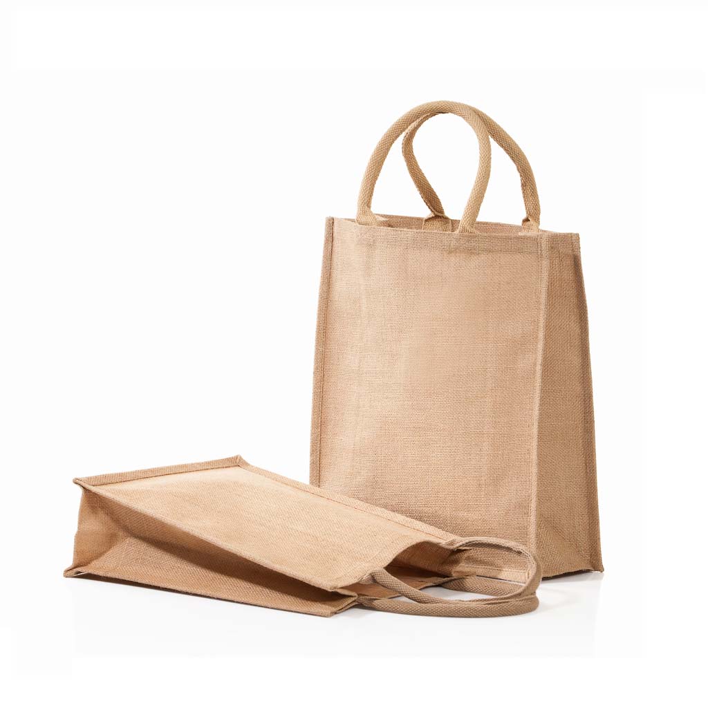 Custom Printed Eco - Neutral Jute Shopping Bag - Vertical | Exhibitions, Conferences, Corporate Events | Yalla Printing UAE