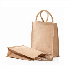 Custom Printed Eco - Neutral Jute Shopping Bag - Vertical | Exhibitions, Conferences, Corporate Events | Yalla Printing UAE