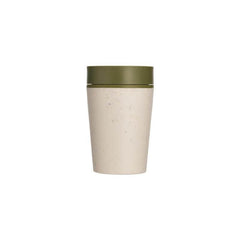 Custom Printed Circular Cup 8oz Cream & Honest Green | Exhibitions, Conferences, Corporate Events | Yalla Printing UAE
