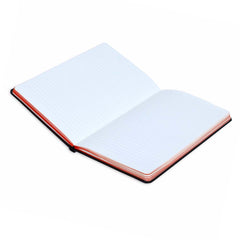 Custom Printed Sukh - Santhome A5 Hardcover Ruled Notebook Black - Red | Exhibitions, Conferences, Corporate Events | Yalla Printing UAE