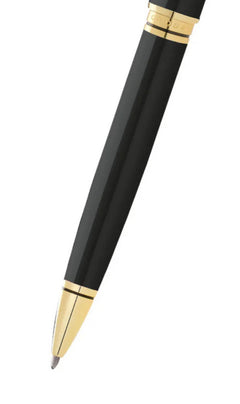 Custom Printed Cross Coventry Classic Black Lacquer With Gold Tone Appointments Ballpoint Pen | Logo Branding Corporate Gift | UAE Delivery | Yalla Printing UAE
