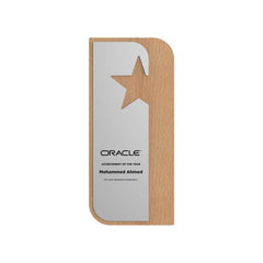 Custom Printed Modica - Eco - Neutral® Waste - To - Wins® Fsc Beech Wood Award 9 X 22 CM | Corporate Award & Recognition Gift | UAE Delivery | Yalla Printing UAE