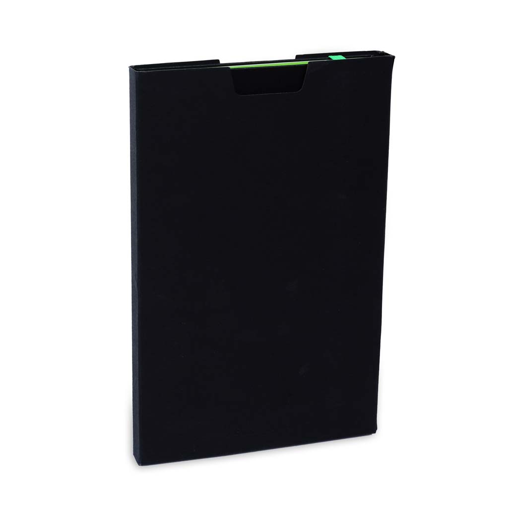 Custom Printed Sukh - Santhome A5 Hardcover Ruled Notebook Black - Green | Exhibitions, Conferences, Corporate Events | Yalla Printing UAE