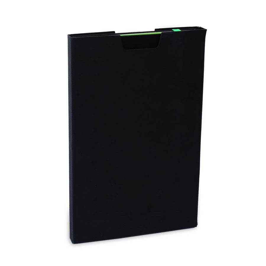 Custom Printed Sukh - Santhome A5 Hardcover Ruled Notebook Black - Green | Exhibitions, Conferences, Corporate Events | Yalla Printing UAE