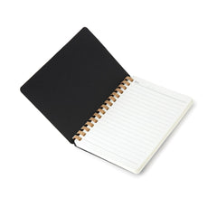 CORDOBA - eco-neutral Cork Spiral Notebook - Black