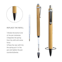 Custom Printed Bamboo Ballpoint Pen - Bamboo | Logo Branding Corporate Gift | UAE Delivery | Yalla Printing UAE
