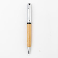 Custom Printed Atca - Eco - Neutral Metal Pen With Bamboo Barrel - Stainless Steel | Custom Packaging Printing | Free Design Support | Yalla Printing UAE