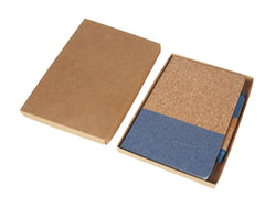 Borsa - Eco-neutral A5 Cork Fabric Hard Cover Notebook And Pen Set