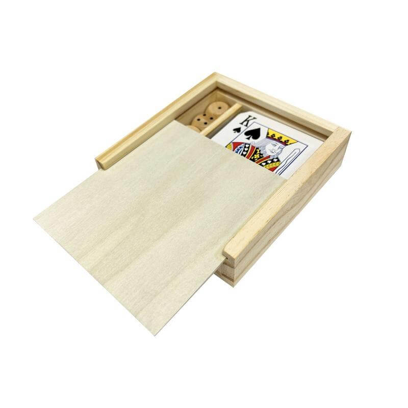 Vigo -eco-neutral 2-in-1 Wooden Games Box