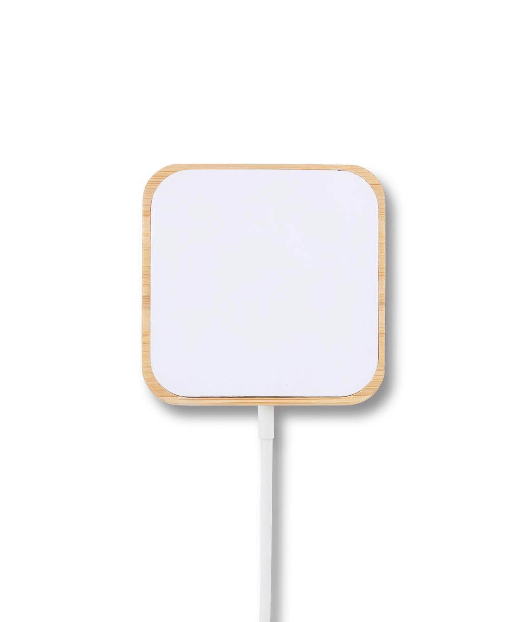 Custom Printed Domitz - 15W Square Bamboo Magsafe Wireless Charger - Bamboo | Exhibitions, Conferences, Corporate Events | Yalla Printing UAE