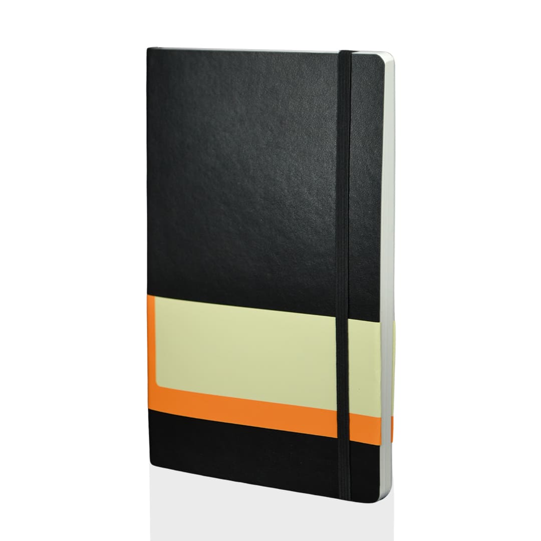 Custom Printed Rulbuk - Santhome Softcover Ruled A5 Notebook Black | Exhibitions, Conferences, Corporate Events | Yalla Printing UAE