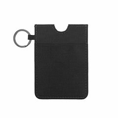 LUGANO - Vertical RFID Cardholder Wallet with Keyring - Black