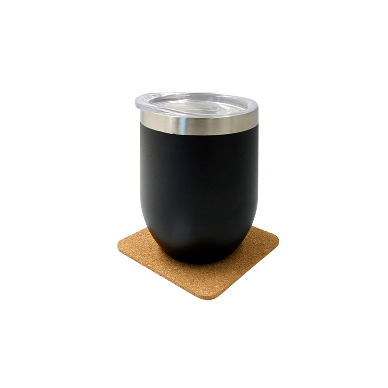Terevi - Eco-neutral Set Of 4 Cork Coasters With Cork Stand