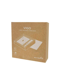 Custom Printed Vigo - Eco - Neutral 2 - In - 1 Wooden Games Box | Custom Packaging Printing | Free Design Support | Yalla Printing UAE