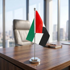 Custom Printed UAE Desk Flag – Personalized UAE Desk Flag | Yalla Printing, Dubai UAE