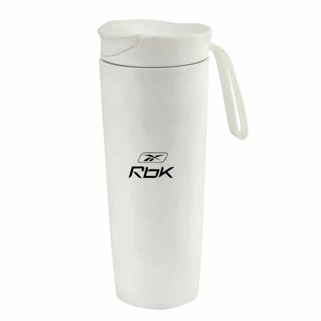 Custom Printed Eunoia - Hans Larsen Anti - Spill Mug With White Lid - Stainless Steel | Exhibitions, Conferences, Corporate Events | Yalla Printing UAE