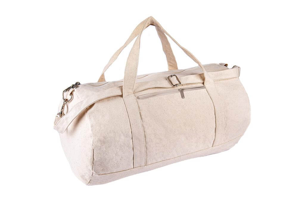 Custom Printed Puebla - Grs - Certified Recycled Cotton Duffel / Gym Bag - Natural - Cotton Fabric | Exhibitions, Conferences, Corporate Events | Yalla Printing UAE