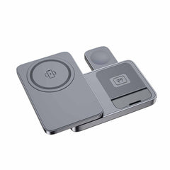 ARGENE - @memorii Magfold 3 in 1 Wireless Charger Stand - Metallic Grey