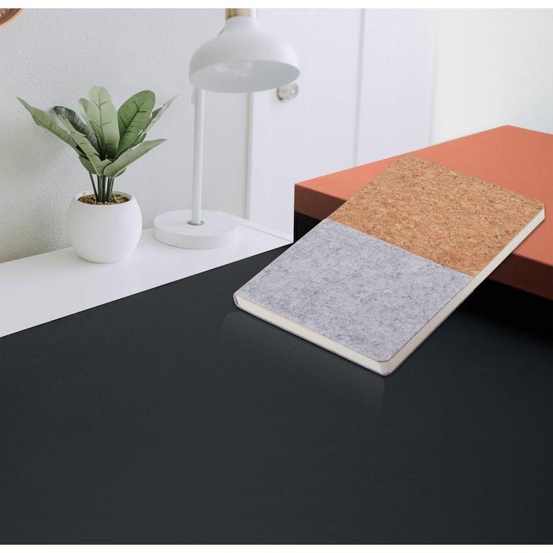 Custom Printed Trosa - Eco - Neutral Recycled Felt & Cork Soft Cover Notebook A5 | Exhibitions, Conferences, Corporate Events | Yalla Printing UAE