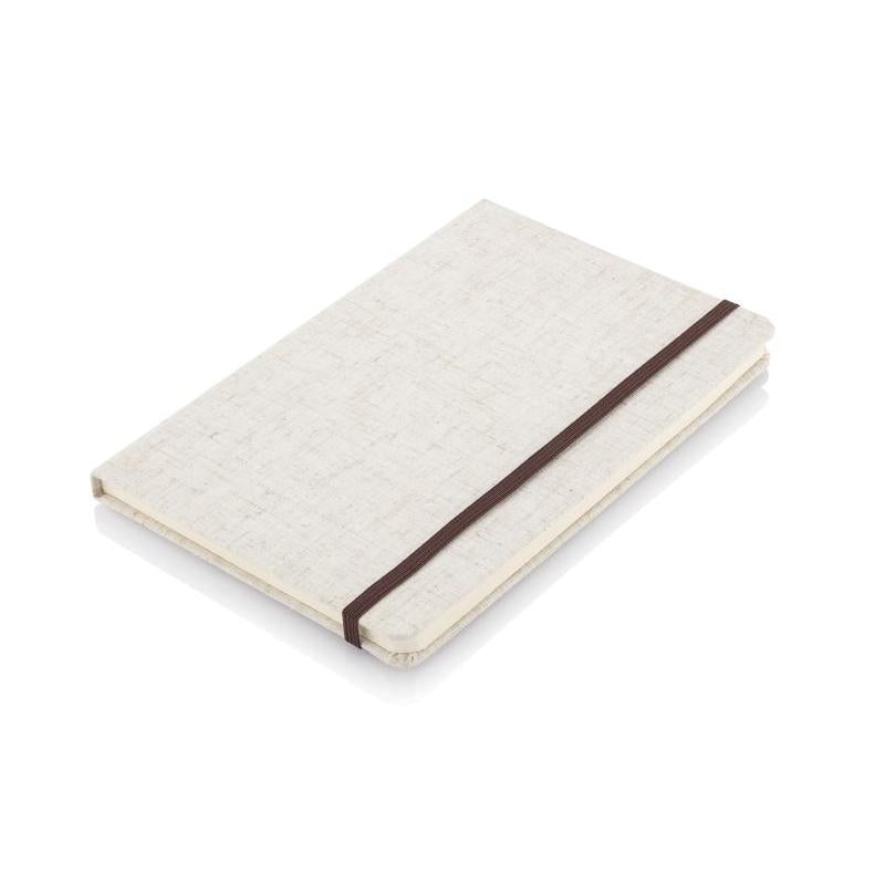 Custom Printed Kumla - Eco - Neutral A5 Canvas Hard Cover Notebook - Canvas Fabric | Exhibitions, Conferences, Corporate Events | Yalla Printing UAE