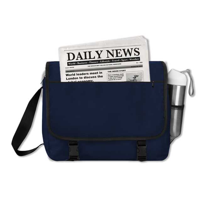 Custom Printed Kriens - Messenger Bag Navy Blue - Premium Polyester Fabric | Exhibitions, Conferences, Corporate Events | Yalla Printing UAE