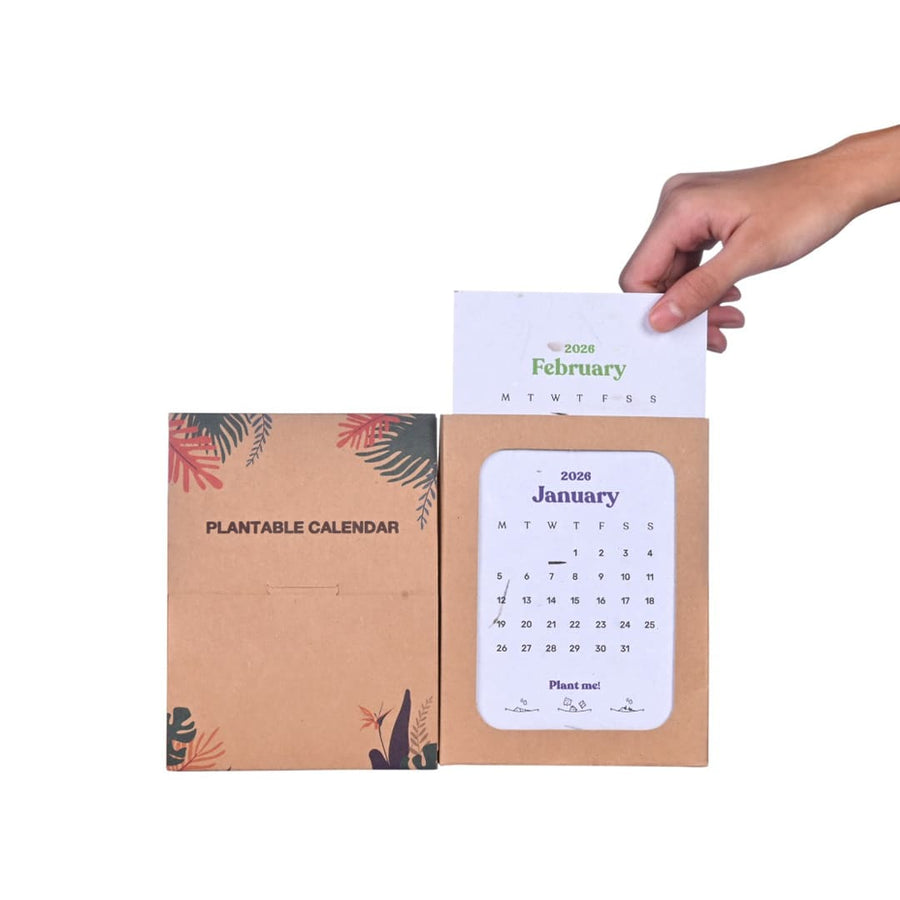 Custom Printed Eco - Neutral® Plantable Calendar With 12 Sheets Seed Paper | Exhibitions, Conferences, Corporate Events | Yalla Printing UAE