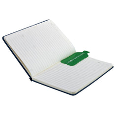 Custom Printed Orsha - Santhome A5 RPET & Fsc Certified Notebook - Navy Blue (Anti - Microbial) - Eco - Friendly RPET | Exhibitions, Conferences, Corporate Events | Yalla Printing UAE