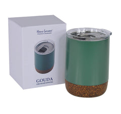 Custom Printed Gouda - Hans Larsen Vacuum Mug With Cork Base - Stainless Steel | Exhibitions, Conferences, Corporate Events | Yalla Printing UAE